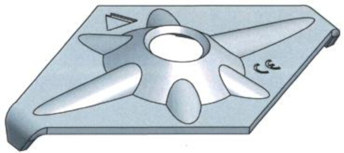 Bergsäkring Spikplåt P25/34 N